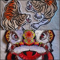 XXL Aufnäher Asia Tiger Drache Glücksdrache stylisch Patch bügeln Hamburg-Nord - Hamburg Winterhude Vorschau