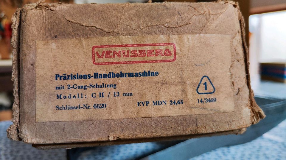 Handbohrmaschine Handbohrer DDR Venusberg 2-Gang in Wolkenstein