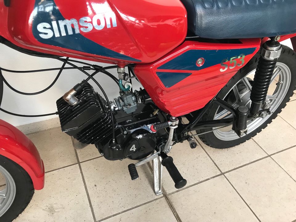 Simson S53 S53CX Grimeca Gussfelgen Scheibenbremse 60km/h PAPIERE in Calbe (Saale)