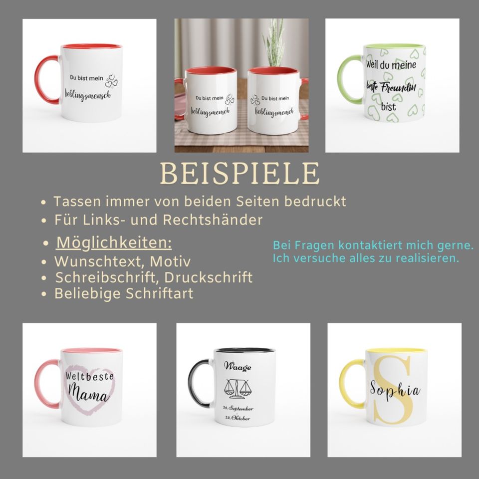 Tasse mit Wunschtext, Kaffeetasse 325ml / *15€ in Bramsche