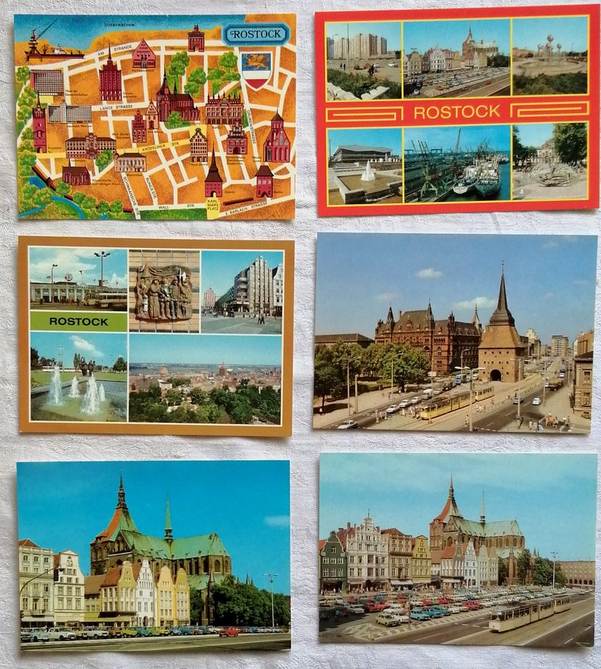 DDR Ansichtskarten Stadt Rostock 1985-1986 in Leipzig