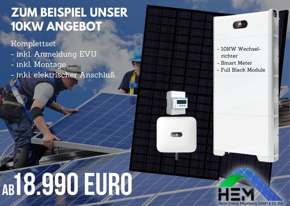 Solar - Photovoltaik - Speicher - Komplettanlage - PV Anlage in Bernburg (Saale)
