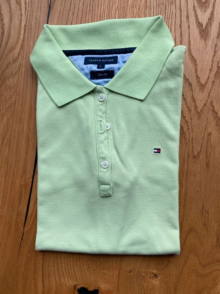 Tommy Hilfiger Poloshirt (slim fit)  Damen Größe L grün in Bühlerzell