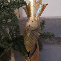 Weihnachtsfigur Krippe Heilige Drei Könige Blech 40 cm Dreieckig Rheinland-Pfalz - Kyllburgweiler Vorschau