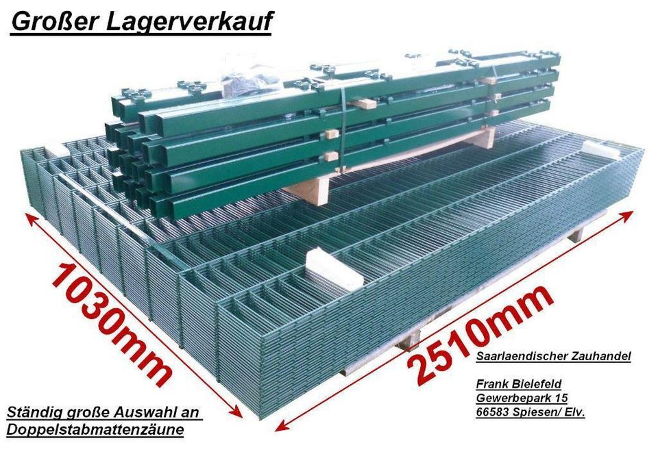 Doppelstab -  Doppelstabmatten - Zäunen, Maschendraht, Wildzäune. in Spiesen-Elversberg