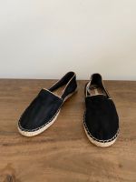 H&M Espadrilles Slipper Schuhe 38 schwarz Gold Bast Leder Altona - Hamburg Altona-Nord Vorschau