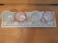 4er Glas Deko Set für Kerzen auf kleinem Tablett,Adventstablett Bayern - Kempten Vorschau