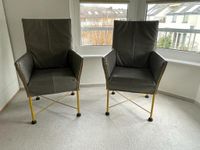 2 Designerstühle von Montis in grau - Echtleder Hessen - Dreieich Vorschau