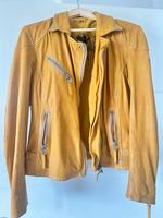 Gipsy Lederjacke im Biker-Stil mit asymm. RV, Farbe gelb 2XL Nordrhein-Westfalen - Harsewinkel Vorschau