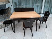 Sitzgruppe Tisch, Bank, 2 Stühle, Hocker_Holz rustikal Niedersachsen - Langenhagen Vorschau