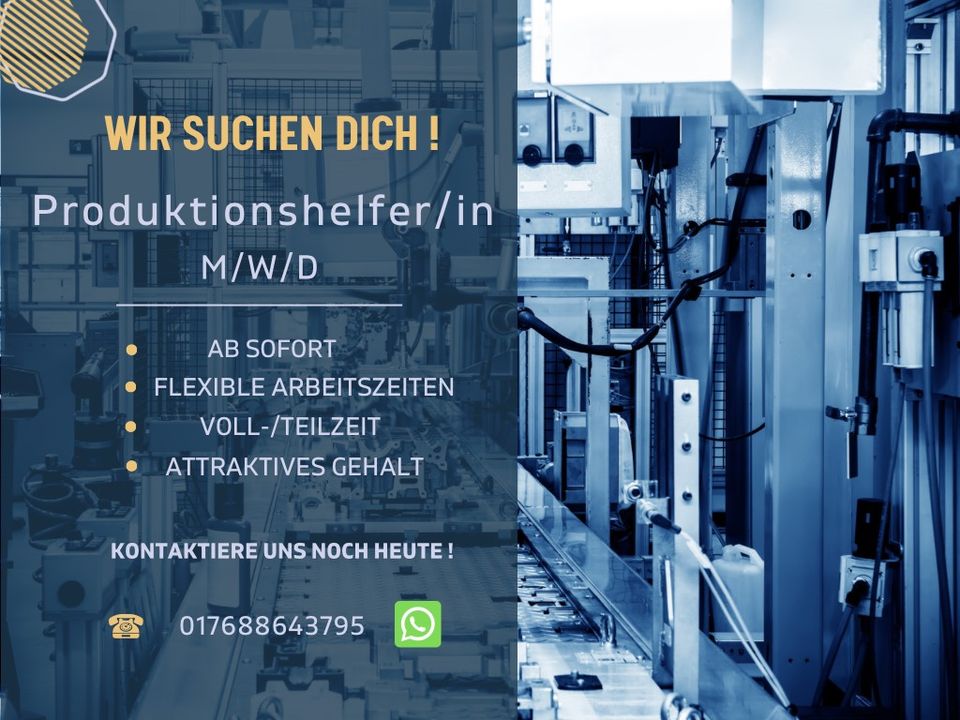 Produktionshelfer/in gesucht (m/w/d) in Berlin