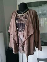 Colours Strickjacke Jacke Zipfeljacke Strickweste taupe 40 42 Baden-Württemberg - Eberstadt Vorschau