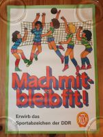 Mach mit bleib Fit Sportabzeichen DDR Plakat Poster Sport Brandenburg - Teichland Vorschau