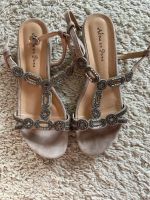 Alma en Pena glitzer Sandalen Schuhe gr 41 Beige/Taupe Dithmarschen - Wesselburen Vorschau