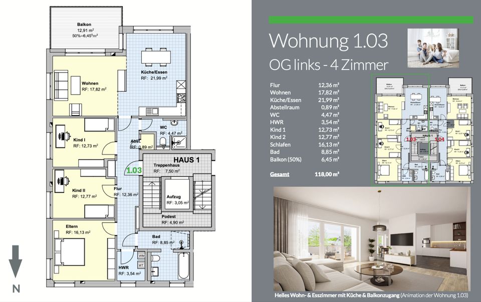 Moderne Wohnung mit Süd-Balkon in Schwülper! Barrierefrei, Aufzug, Keller, PV in Schwülper