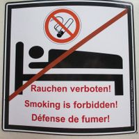 Rauchen verboten - 25 Aufkleber - 3-sprachig Rheinland-Pfalz - Koblenz Vorschau