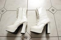 Sexy Gogo Plateau High Heels Stiefel Pleaser Lack weiß Gr 36 Rheinland-Pfalz - Mainz Vorschau