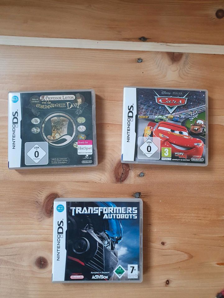 Nintendo DS 3 Spiele Bundle Cars Transformers Professor Layton in Dresden