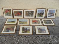 12 x Aquarell-Bilder-Gemälde-Bild-Pastellmalerei-Malerei TOP !!! Bayern - Bobingen Vorschau