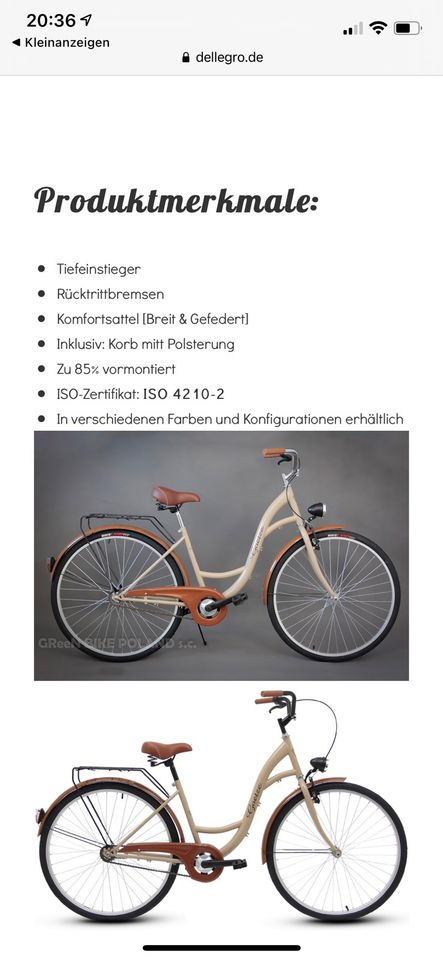 Goetze 28 Zoll Classic 3 Gänge Damenfahrrad Fahrrad in Hamburg