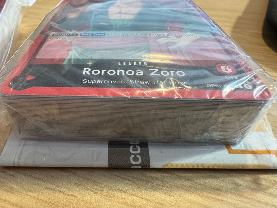 One Piece Card Game, Roronoa Zoro Deck Karte, Neu und OVP in Wegberg