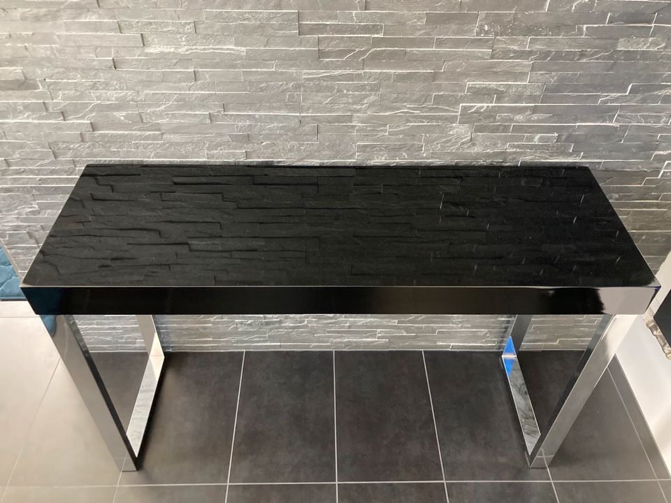 Konsole, Schreibtisch schwarz Hochglanz 120 x 40 cm in Lohfelden