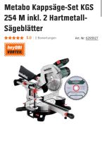 Metabo Kappsäge-Set KGS 254 M inkl. 2 Hartmetall-Sägeblätter Nordrhein-Westfalen - Düren Vorschau