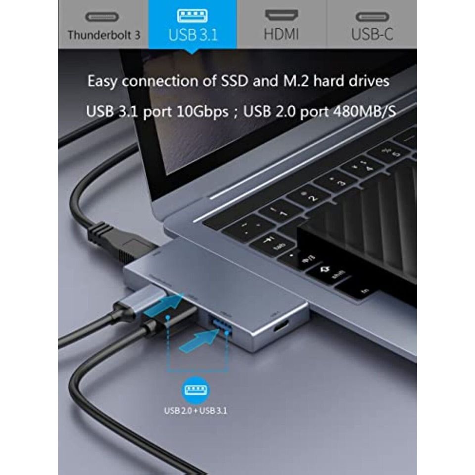 USB C Hub 5 in 2 MacBook Pro Air Multiport Adapter, in Berlin