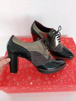 Högel Schnürstiefelette Schnürpumps Materialmix Stuttgart - Bad Cannstatt Vorschau