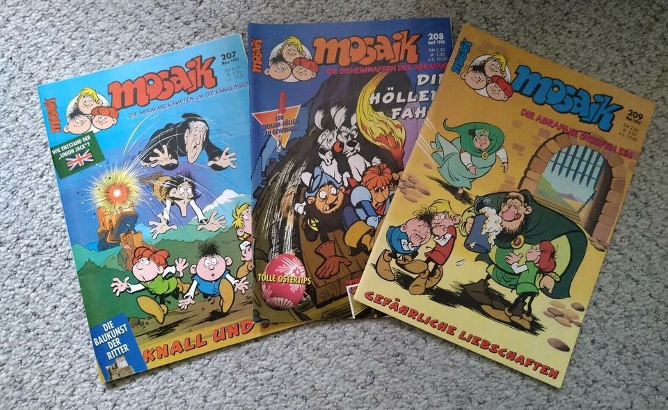 Mosaik Abrafaxe Comic Hefte März April Mai 1993 Nr 207 208 209 in Halberstadt