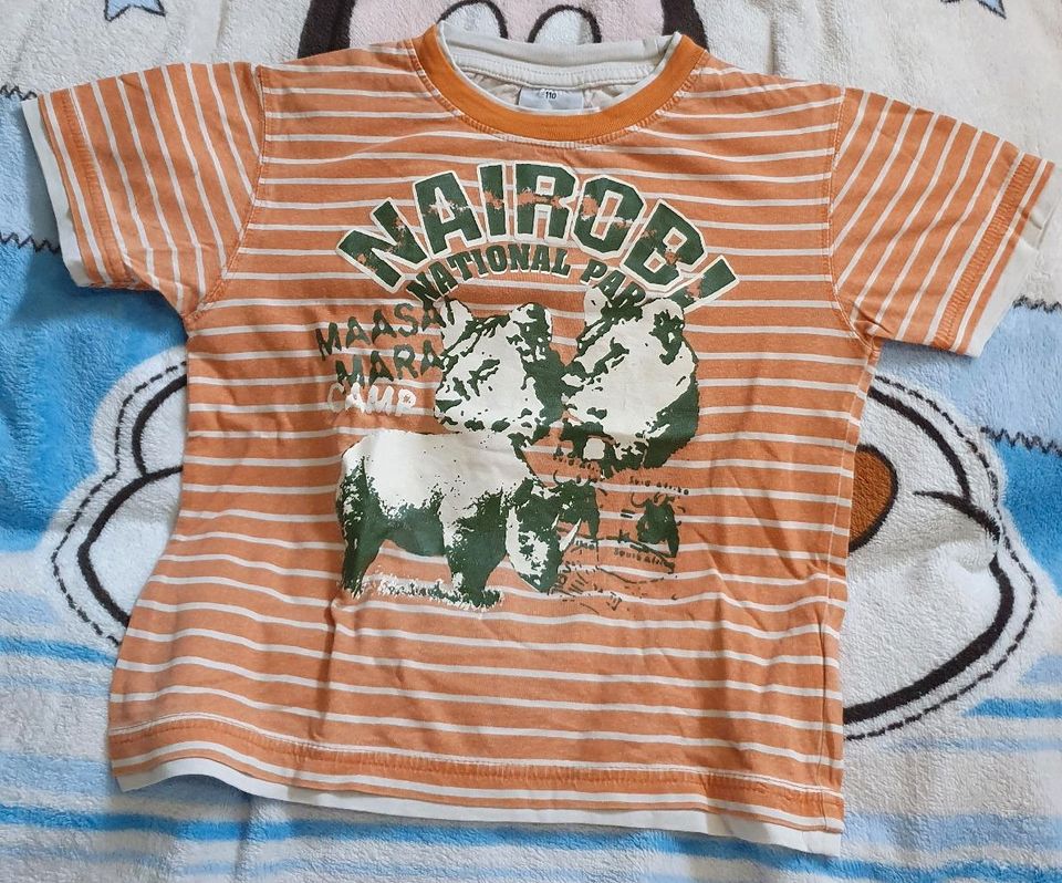 T-Shirt Gr. 110 orange gestreift Nairobi Shirt Sommershirt in Rostock