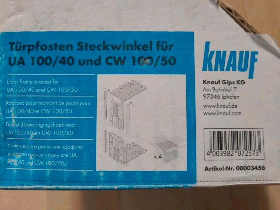 Knauf Türpfosten Steckwinkel für UA 100/40 und CW  100/50 in Epfendorf