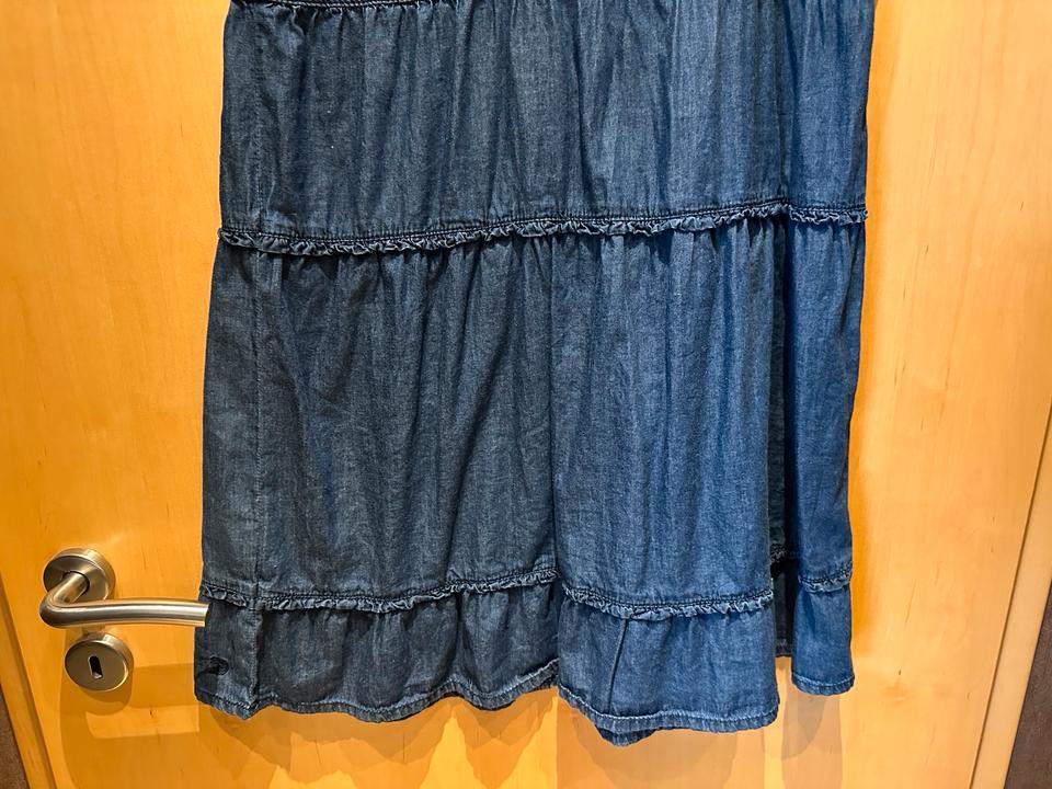 Tom Tailor Denim Kleid Jeanskleid Rüschen L NEU mit Etikett in Minden