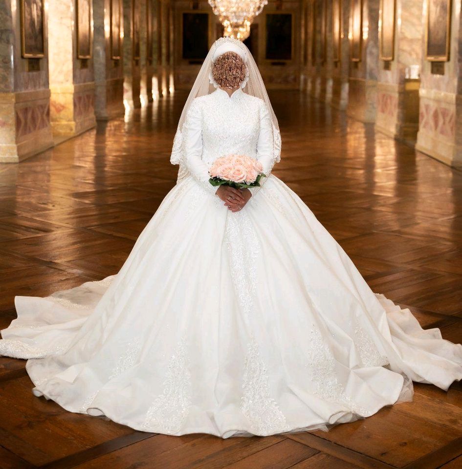 Brautkleid Hochzeitskleid, Tesettür/Hijab, Gr. 36 in Leinfelden-Echterdingen