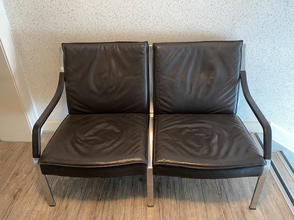 Sitzbank Lederbank Sofa Knoll Art Collection Rudolf  Glatzel 70s in Düsseldorf