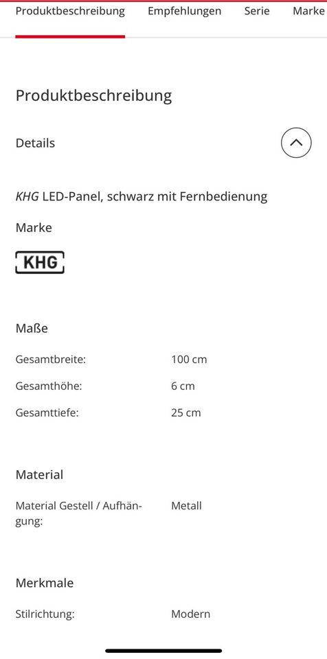 2 Deckenlampen NEU KHG LED-Panel in Falkensee