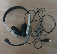 Gaming-Headset Kopfhörer Mikrofon verstellbar ednet schwarz grau Bayern - Pfronten Vorschau