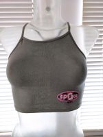 Sisley Top Sporttop Shirt bauchfrei khaki rosa Druck (157) Niedersachsen - Bassum Vorschau