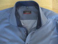 Eterna Hemd für Herren modern fit Gr. 40 blau weiß Muster Bayern - Ingolstadt Vorschau