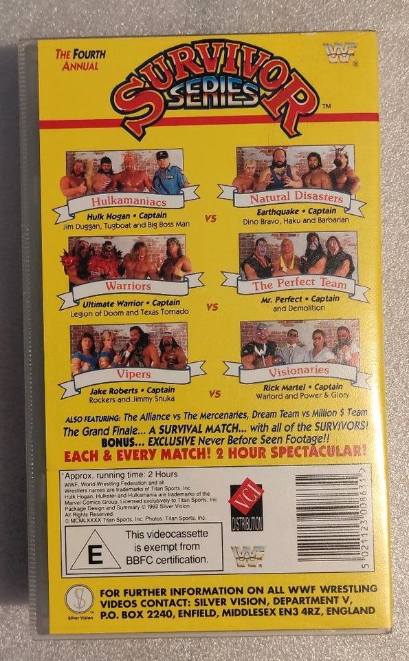 WWF Survivor Series VHS - WWE Wrestling Video in Schwarzenberg (Erzgebirge)