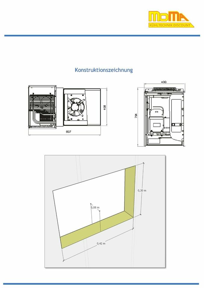 ✅Neuware 1,66 x 1,66 m x 2,20m Kühlzelle mit Aggregat, Kühlhaus mit Kühlaggregat, Kühlraum, als Stecksystem vom Discounter in Köln