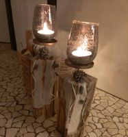 Holzbalken Altholz Kerzen Windlichter Handmade Deko by Tante Deko Nordrhein-Westfalen - Lemgo Vorschau