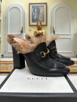 Orig. Gucci Malaga Kid, Horsebit Schuhe mit Fell, Gr. 40 Baden-Württemberg - Singen Vorschau