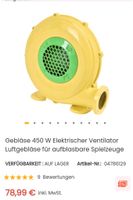 Gebläse Luftgebläse Kompressor f. Hüpfburgen 350/450/550/680 Watt Pankow - Prenzlauer Berg Vorschau