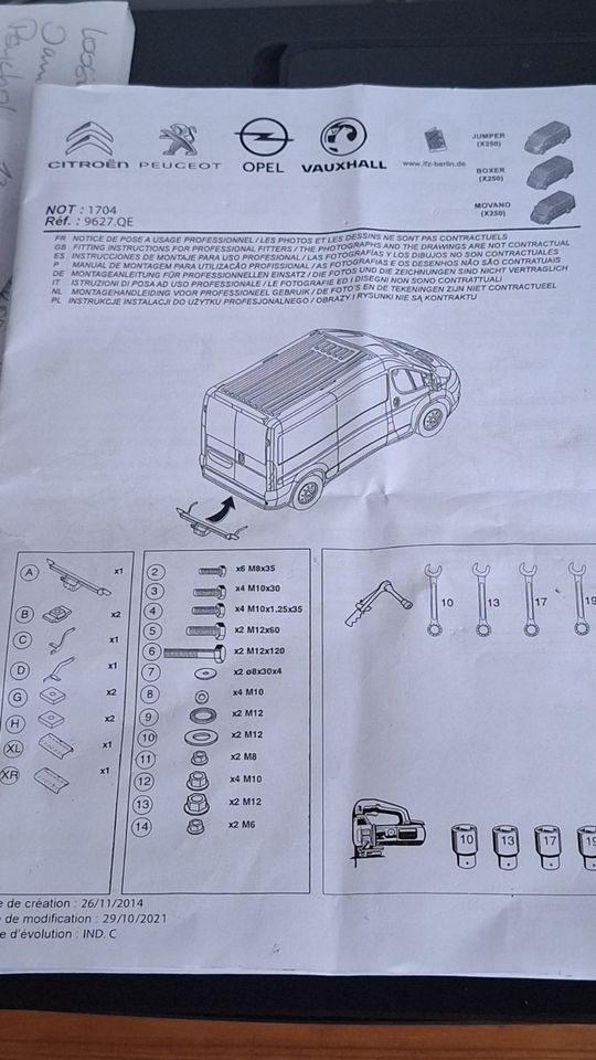 Original Anhängerkupplung AHK Citroen Jumper X250 Boxer Movano in Bielefeld