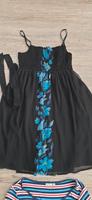 Damen Kleid schwarz Blumen blau gr 38 Bayern - Puschendorf Vorschau