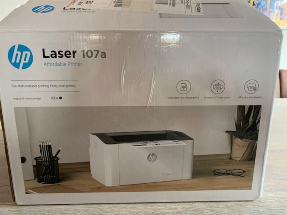 HP Laser 107a Laserdrucker (A4 Drucker, USB),Schwarz/Weiß in Gerlingen