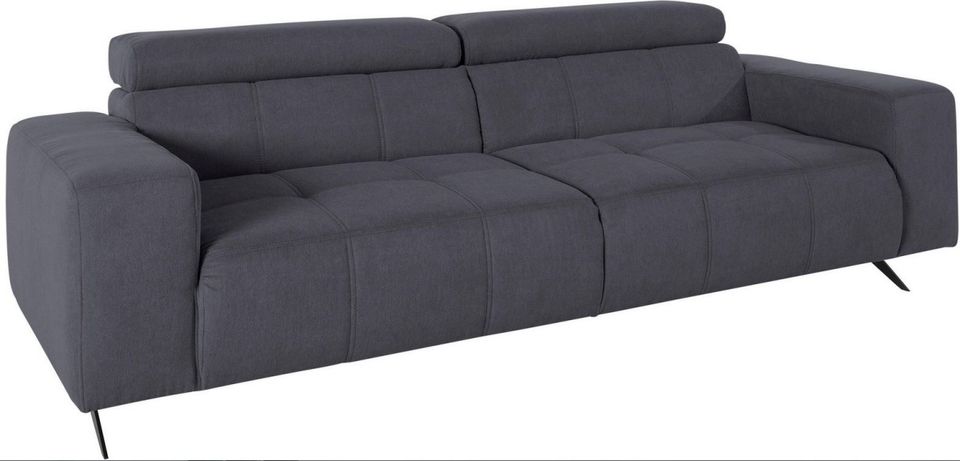 Sofa Garnitur 2 Stück 3-Sitzer 238cm Grau Luxus-Microfaser Trento in Köln