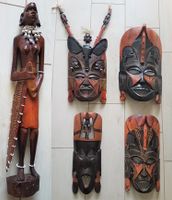 Holzfigur Deko Afrika Schale Maske Massai Bild Vase Wohnzimmer Niedersachsen - Sassenburg Vorschau