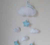 Handmade Mobile Baby personalisierbar mit Name und Geburtsdatum Niedersachsen - Ganderkesee Vorschau